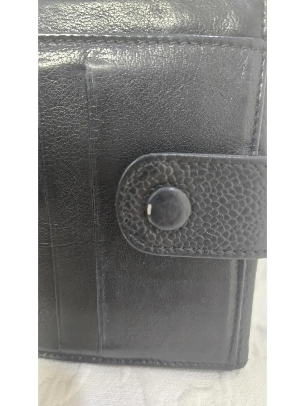Chanel Classic Black Caviar Wallet with COA